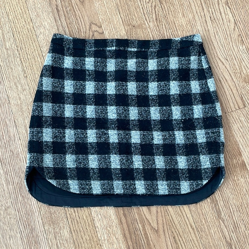 Madewell plaid mini skirt